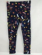 LulaRoe Tall &amp; Curvy Leggings Dark Blue With Fourth Of July Fireworks De... - $10.88