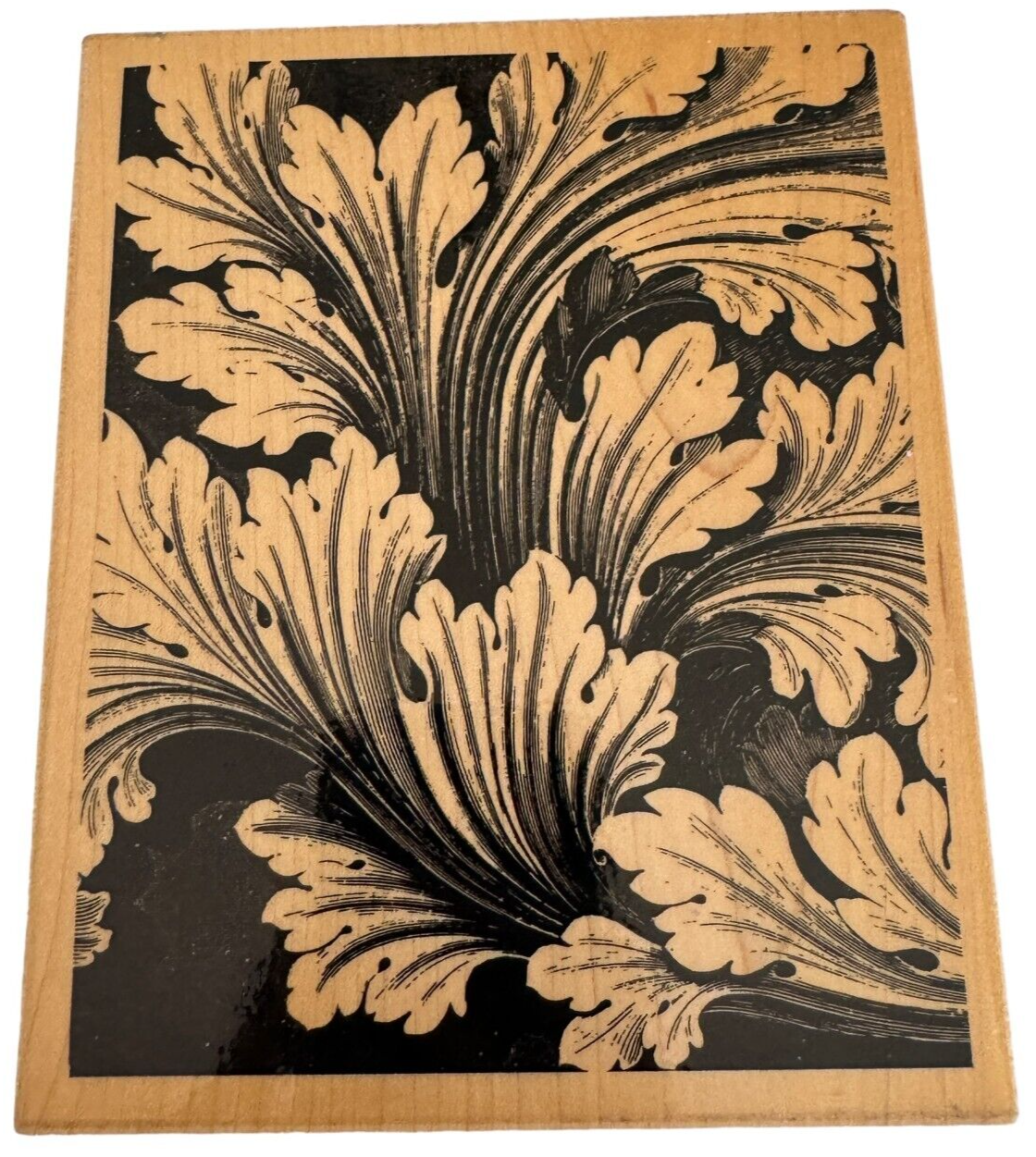 JRL Rubber Stamp  Garden Tapestry Acanthus Leaves Large Plant Leaf Art Nouveau - £10.21 GBP