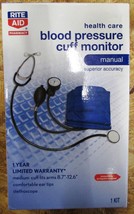 Rite Aid Health Care Manual Blood Pressure Cuff Monitor Stethoscope Blue New - £14.95 GBP