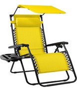 Best Choice Products Folding Zero Gravity Outdoor Recliner, Sunflower Ye... - $90.98