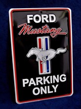 FORD MUSTANG Parking -*US MADE* Embossed Sign - Man Cave Garage Wall Dec... - £11.84 GBP