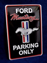 FORD MUSTANG Parking -*US MADE* Embossed Sign - Man Cave Garage Wall Dec... - £11.91 GBP