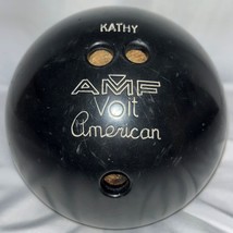 AMF Voit American Bowling Ball Solid Black 9 lbs 14 oz Drilled 45772 - $24.74