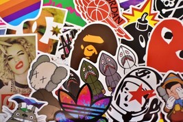 100 Skate Stickers Hypebeast Stickers For Hydro Flask Laptop Skateboard Luggage  - £17.47 GBP