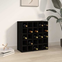 Wine Cabinet Black 56x25x56 cm Solid Wood Pine - £68.26 GBP