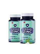 Yuve Natural Vegan Zinc Vitamins Supplements 50mg, Supreme Immune Support 2 Pack - $24.74