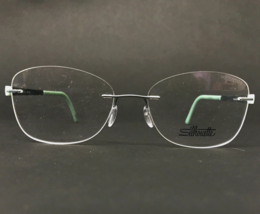 Silhouette Eyeglasses Frames 4497 40 6054 Mint Green Cat Eye Rimless 54-17-135 - $153.45