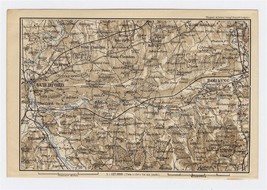1906 Original Antique Map Of Vicinity Of Guildford Dorking / Surrey / England - £15.31 GBP