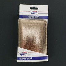 Rose Gold Passport Holder Protects RFID Chips Travel Organizer New 4x6&quot; - $7.43