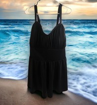 NWT Torrid Women’s Black Wireless Rouched top Swim skater dress Size 6 - £49.07 GBP