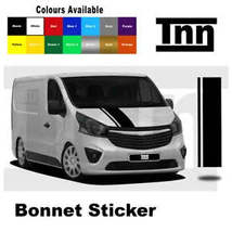 Bonnet Sticker Stripe Decal Vinyl Graphic for Vauxhall Vivaro Trafic Pri... - $27.99