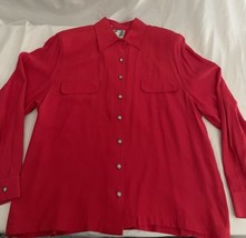 Vintage Desert West Blouse Top Women&#39;s S NWT Red with Shoulder Pads - £28.40 GBP