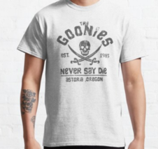 The Goonies - Never Say Die - Grey on Black Classic T-Shirt - £16.77 GBP