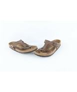 Vintage Birkenstock Mens Size 9 Womens 11 Leather Thong Flip Flop Sandal... - $64.30