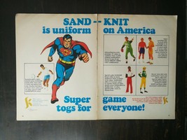 1973 Sand-Knit Uniforms Superman Two Page Original Ad 1221  A2 - $6.64
