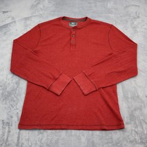 G H Bass Co Sweater Mens XL Red Chest Button Long Sleeve Banded Cuffs He... - $25.72