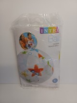Lg 20&quot; Inflatable beach ball Colorful Design Starfish Ocean Beach Ball Ages 3+ - £7.57 GBP