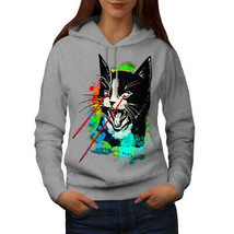 Wellcoda Laser Angry Colourful Womens Hoodie, Animal Casual Hooded Sweatshirt - £29.14 GBP