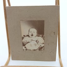 Antique Carte Vista Yawning Baby Photo of Nellie Ruth Lowery Circa Early 1900s - $14.52