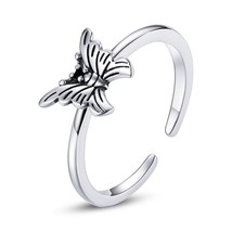 925 Sterling Silver Swallowtail Butterfly Ring Frog Dragonfly Ring Rose Ring for - £16.00 GBP
