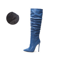 New Women Winter Knee HIgh Boots Leather Lining Thin Heels Lady Sexy Fashion Foo - £118.74 GBP