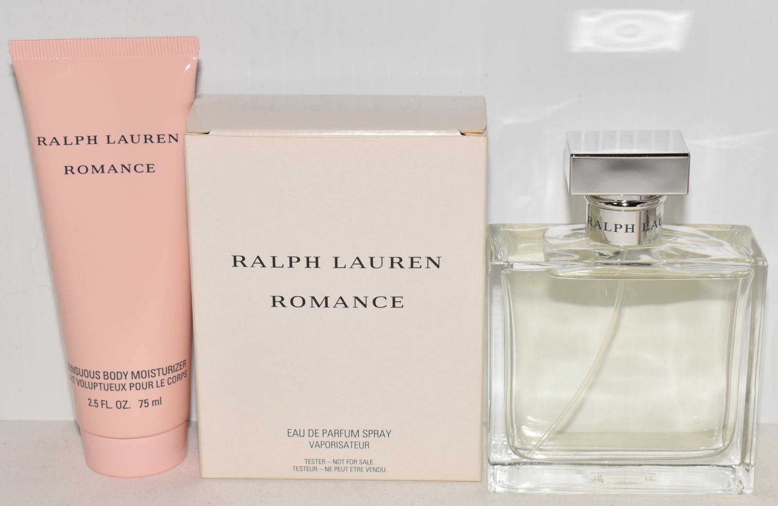 Primary image for 2pc Ralph Lauren Romance Eau De Parfum Spray & Sensuous Body Moisturizer New