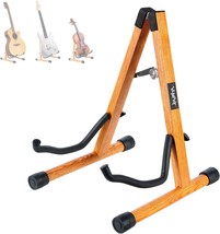 Adjustable Wood Guitar Stand, Folding Electric Acoustic Guitar Stand Floor, Bass - £31.96 GBP