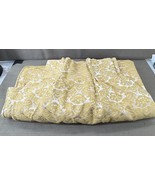 Vintage Pinch Pleated Drape Curtain 1 Long Panel Lined Gold Yellow 46x75... - $1,317.03 MXN