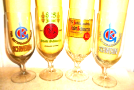 4 VEB Wernesgrun &amp; Schwerin Petermannchen Multiples 40 East German Beer Glasses - £7.82 GBP