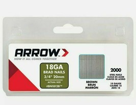2 PK Arrow Fastener BN18 18 Ga x 5/8in L Galvanized Steel Brad Nails  2000 - $307.31 MXN