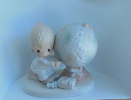 Precious Moments Figurine &quot;Jesus Is The Answer&quot;  No Mark 1977 - $1,657.26 MXN