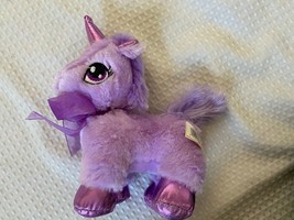 Dan Dee Collectors Choice 7" Purple Unicorn with Bow Plush Toy Valentine's Day - $11.87