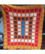 Vintage Beautiful Crochet blanket Afghan 53” x 60” Comfy Cozy Granny Squ... - £52.27 GBP