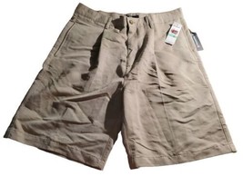 Chaps Golf Shorts Mens 34 Beige Pleated Front Pockets NWT Khaki  - £21.71 GBP