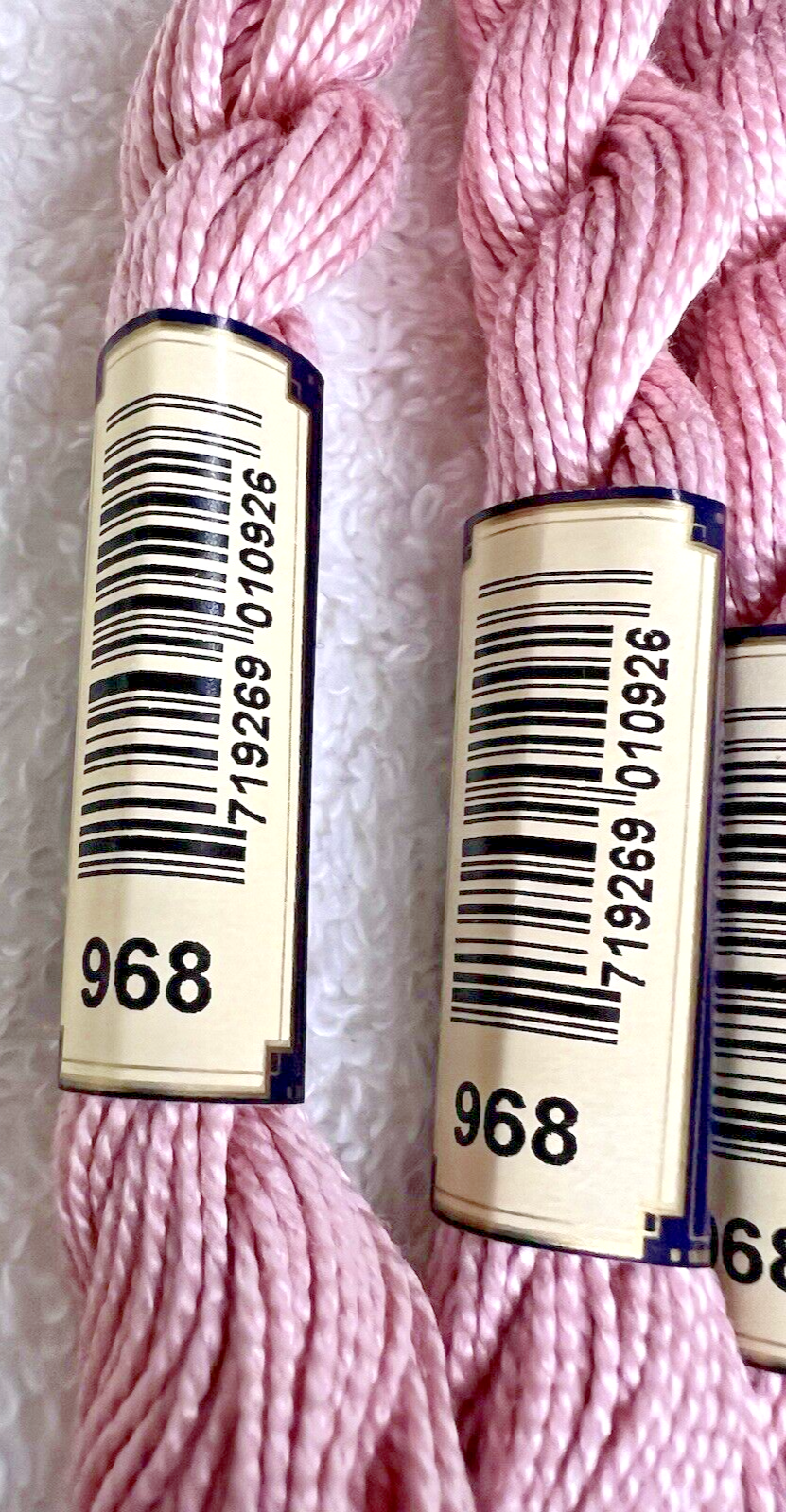 7 MINT Anchor Perle Pearl Cotton # 968 Soft Pink Embroidery Floss Vintage Skein Item image 2