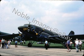 1981 C-47 Skytrain Black Sparrow Airplane Air Show Rockford 35mm Slide - £2.71 GBP