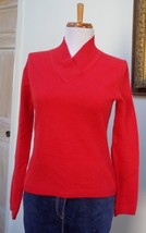 EUC - INVESTMENTS True Red 100% Cashmere Cross-Over V-Neck Sweater - Siz... - $29.69