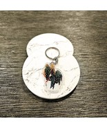Begonia Maculata Potted Houseplant  Acrylic & Metal, Double-Layer  Keychain