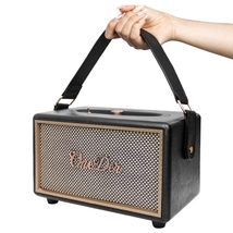 ONEDER D6 40W HIFI Portable Bluetooth Speaker Vintage Style in Genuine Leather  - £140.32 GBP