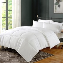 All White Twin Bed Comforter Set - 2 Pieces All-Season Down Alternative Comforte - £39.96 GBP