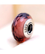 Purple Fascinating Faceted Murano Glass Charm Bead For European Bracelet - $13.70 CAD