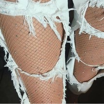 3pk/ 2019 New Women&#39;s Fishnet Pattern Sexy Rhinestone Pantyhose Stockings ! - £27.50 GBP