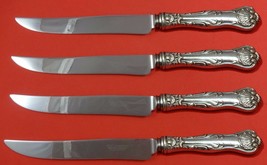 Imperial Queen by Whiting Sterling Silver Steak Knife Set 4pc Texas Sized Custom - £323.60 GBP