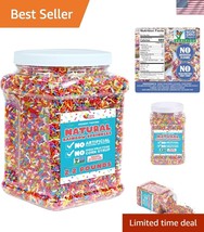 Bulk 2.2 lb Vegan Rainbow Sprinkles - No Artificial Dyes, Perfect for Ic... - $42.00
