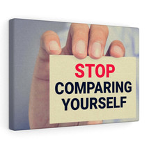 Inspirational Wall Art  Stop Comparing Yourself  Motivational Print Ready to Ha - £38.08 GBP+