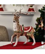 Fitz &amp; Floyd Reindeer Figurine Red Multicolor Telluride Hand-Painted Chr... - $2,310.82 MXN