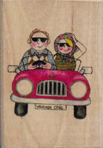 Paper Nation. Wood Mounted Rubber Stamp. App 6x9cm. - $6.78 CAD