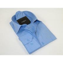 Men's Shirt Hankie CASILA Turkey Cotton Blend Long Sleeves 501770-15 Blue image 3