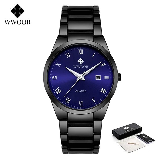 Gold Luxury Watch For Men Stainless Steel Casual Simple Business Watch Waterproo - £31.16 GBP