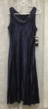 S.L. Fashions Women&#39;s Size Large Saphir Bead Neck Crushed Satin Style 112680 - $73.50